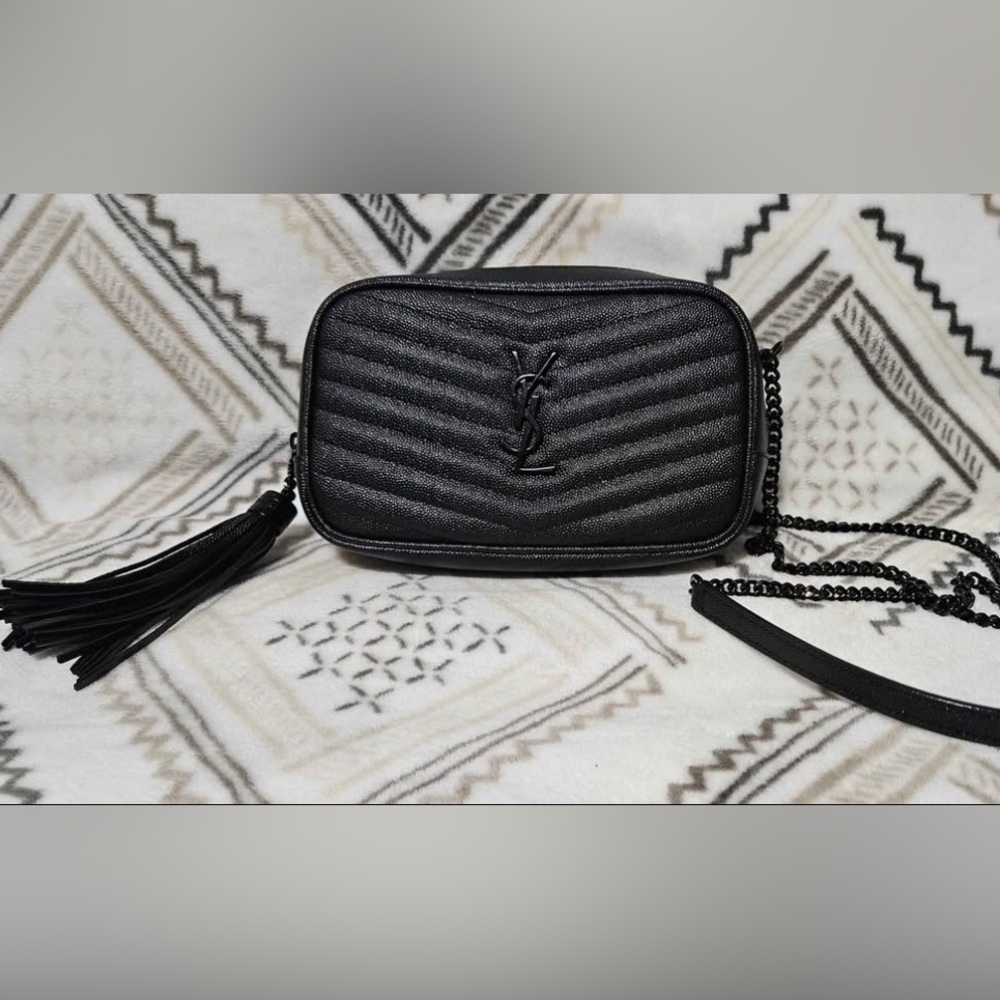 Saint Laurent Mini Lou Leather Camera Bag